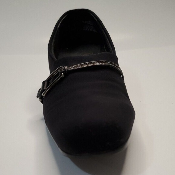 Munro American Women's Shoes Cindi Black Fabric Heels With Strap Sz 8.5M - Picture 4 of 16